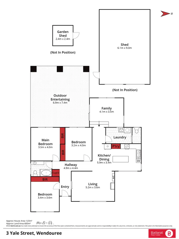 Floorplan of Homely house listing, 3 Yale Street, Wendouree VIC 3355