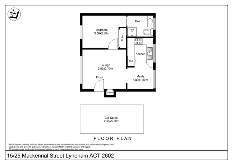 Floorplan of Homely unit listing, 15/25 Mackennal Street, Lyneham ACT 2602