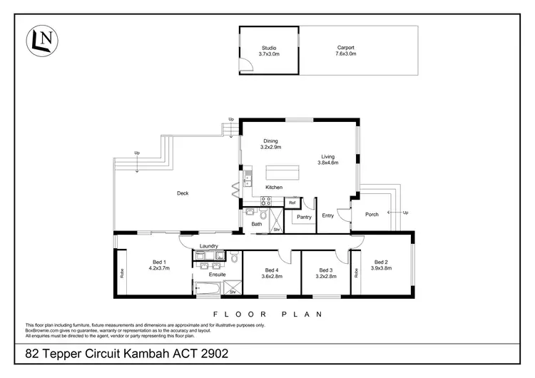 Floorplan of Homely house listing, 82 Tepper Circuit, Kambah ACT 2902
