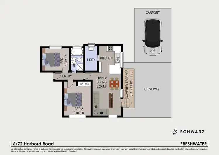 Floorplan of Homely apartment listing, 6/72 Harbord Road, Freshwater NSW 2096