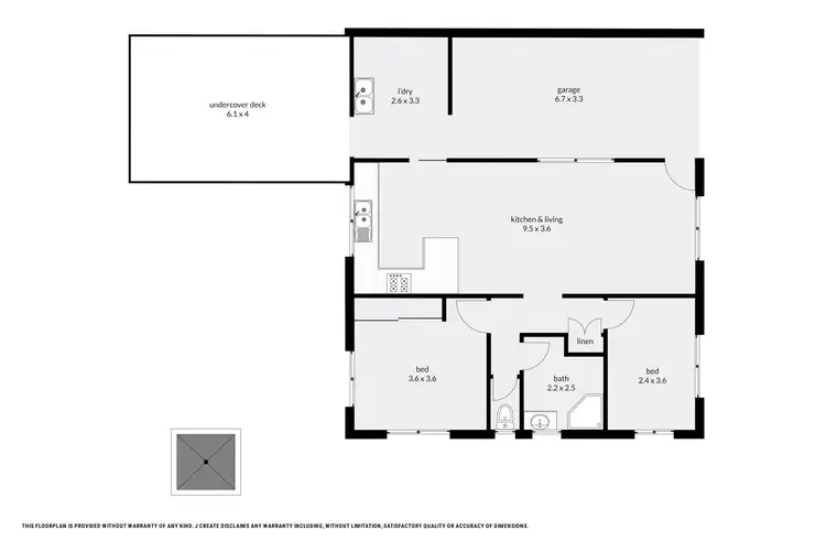 Floorplan of Homely semi-detached listing, 2/82 Birch Street, Manunda QLD 4870