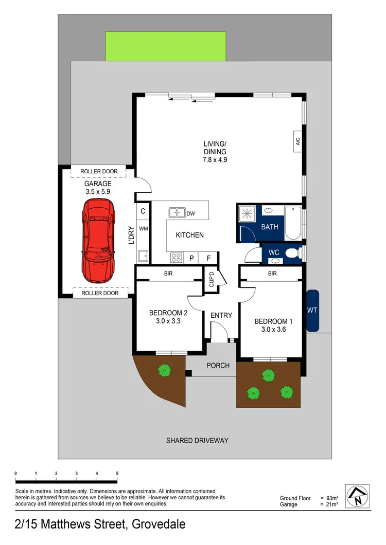 Floorplan of Homely townhouse listing, 2/15 Matthews Street, Grovedale VIC 3216