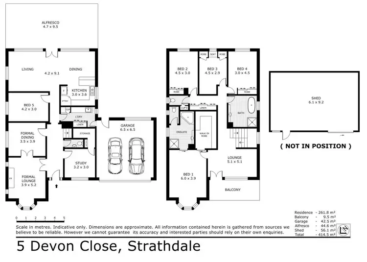 Floorplan of Homely house listing, 5 Devon Close, Strathdale VIC 3550