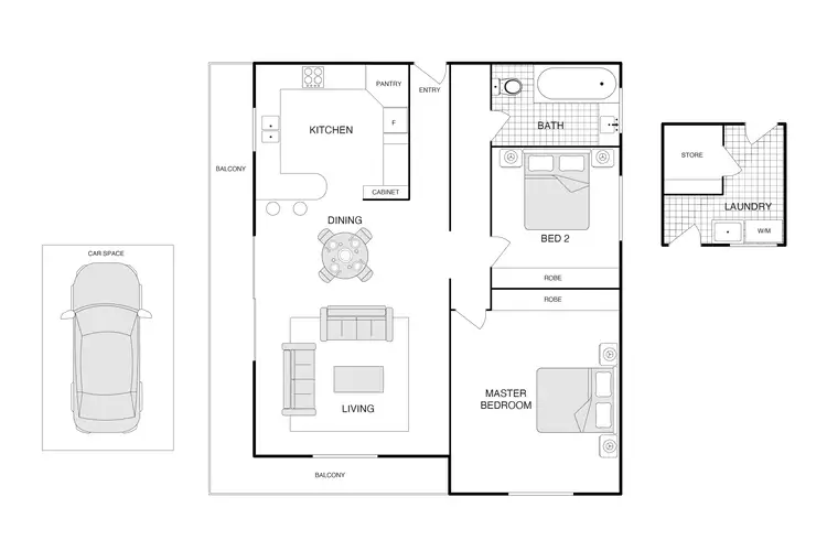 Floorplan of Homely apartment listing, 12/60 Trinculo Place, Queanbeyan East NSW 2620