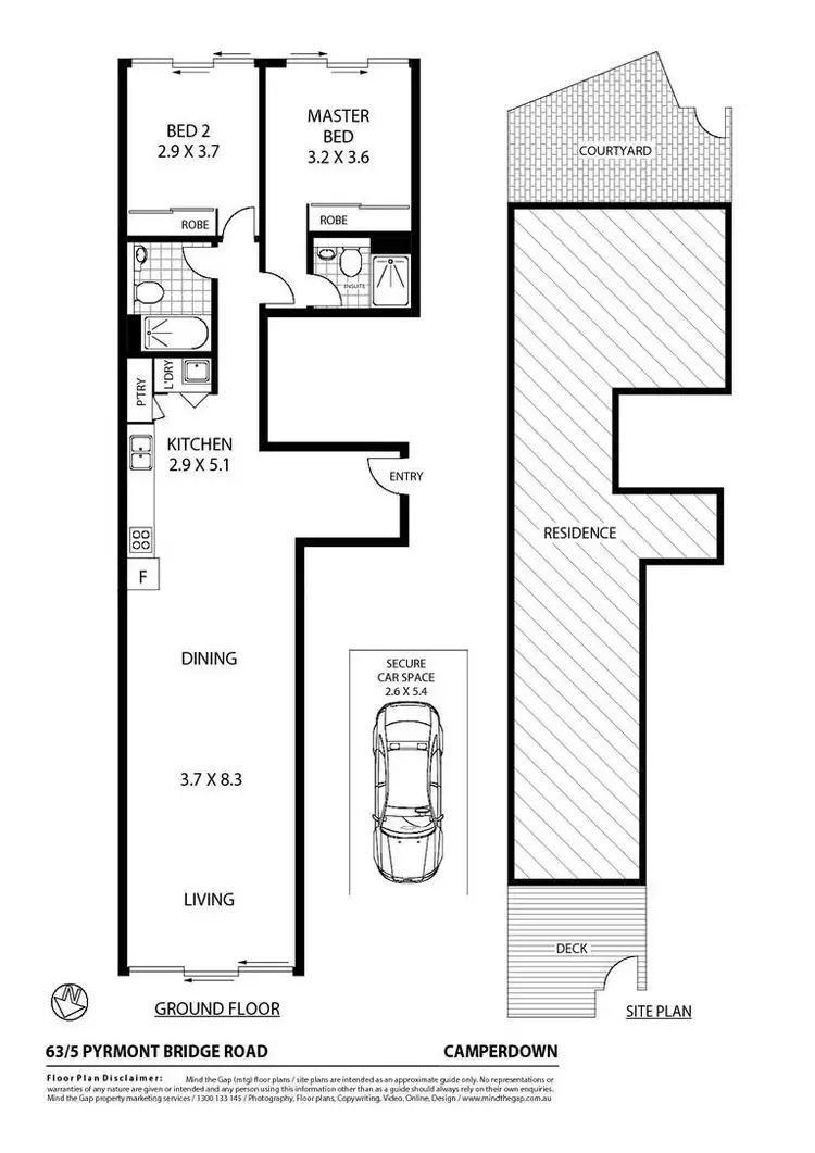 Floorplan of Homely apartment listing, 63/5 Pyrmont Bridge Road, Camperdown NSW 2050