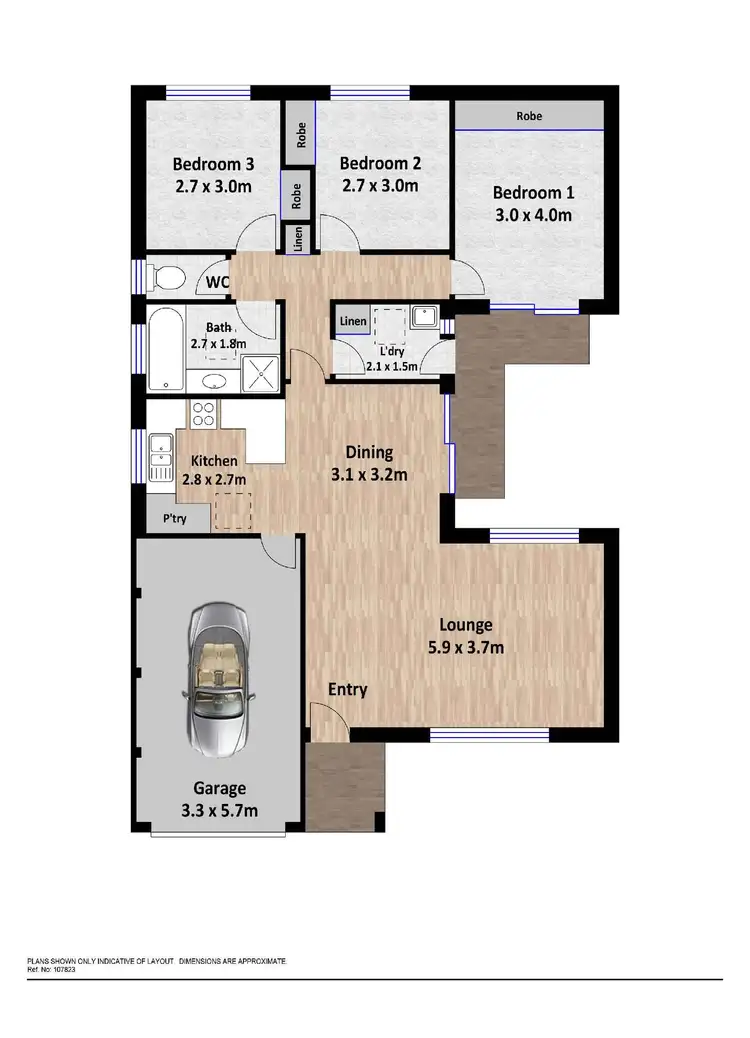 Floorplan of Homely semi-detached listing, 2/2 Coogee Place, Conder ACT 2906