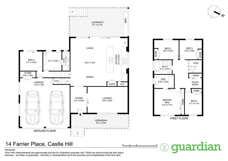 Floorplan of Homely house listing, 14 Farrier Place, Castle Hill NSW 2154