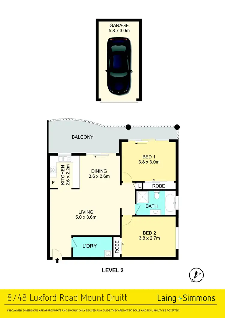 Floorplan of Homely unit listing, 8/48 Luxford Road, Mount Druitt NSW 2770