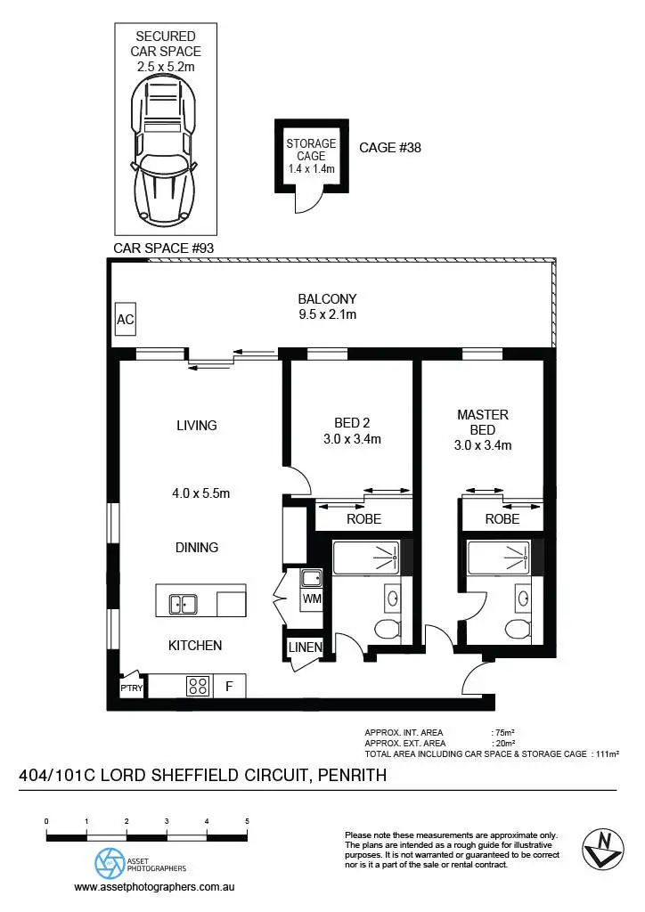 Floorplan of Homely apartment listing, 404/101C Lord Sheffield Circuit, Penrith NSW 2750