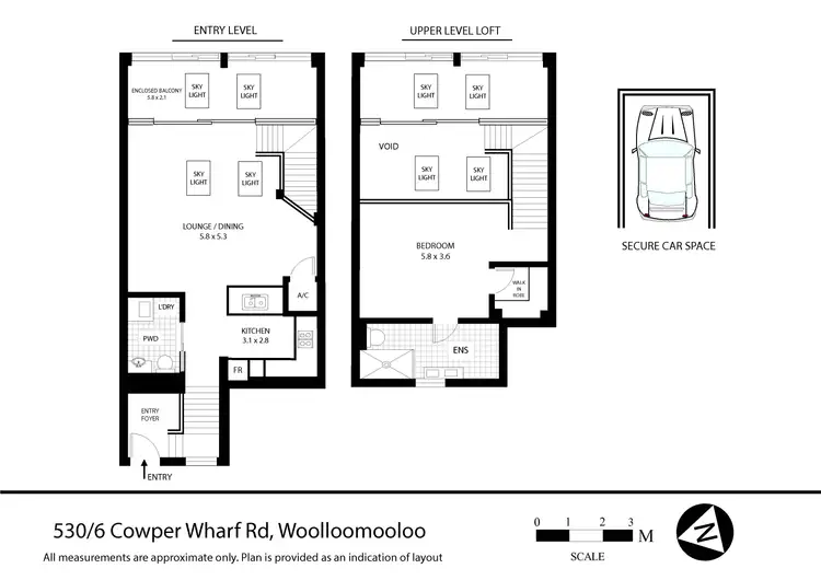 Floorplan of Homely apartment listing, 530/6 Cowper Wharf Roadway, Woolloomooloo NSW 2011