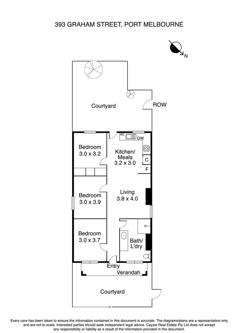 Floorplan of Homely house listing, 393 Graham Street, Port Melbourne VIC 3207