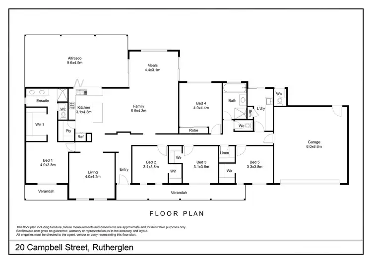 Floorplan of Homely house listing, 20 Campbell Street, Rutherglen VIC 3685