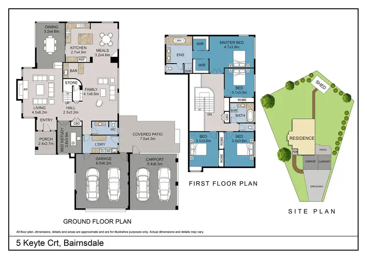 Floorplan of Homely house listing, 5 Keyte Court, Bairnsdale VIC 3875