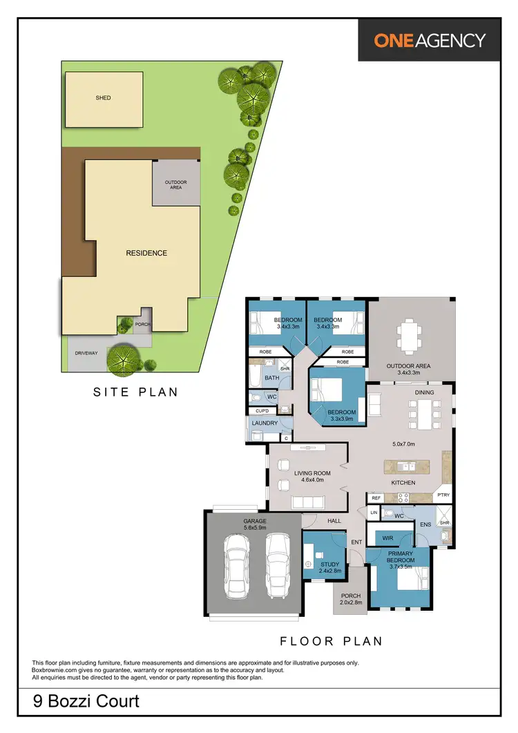 Floorplan of Homely house listing, 9 Bozzi Court, Mildura VIC 3500