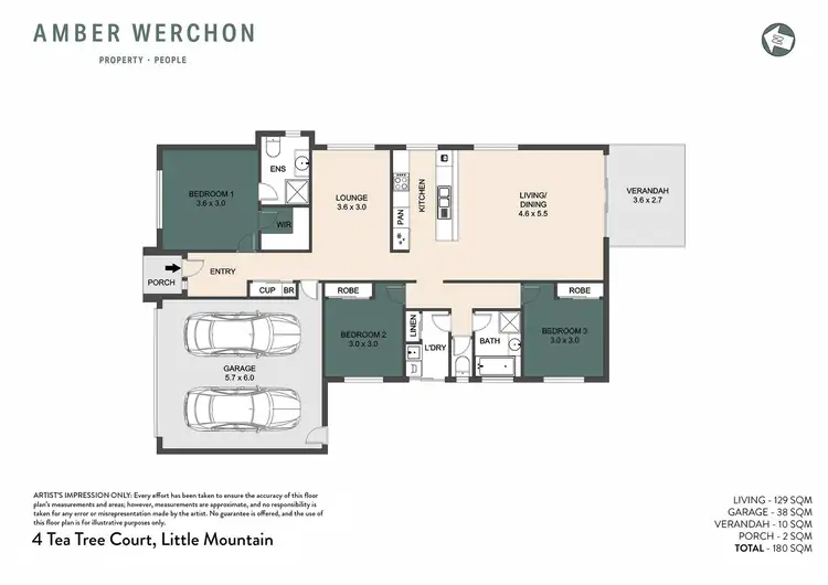 Floorplan of Homely house listing, 4 Tea Tree Court, Little Mountain QLD 4551