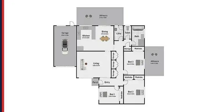 Floorplan of Homely unit listing, 2/60 Mitchell Crescent, Meadow Heights VIC 3048