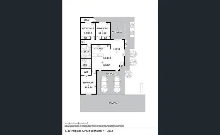 Floorplan of Homely unit listing, 5/30 Polglase Circuit, Johnston NT 832