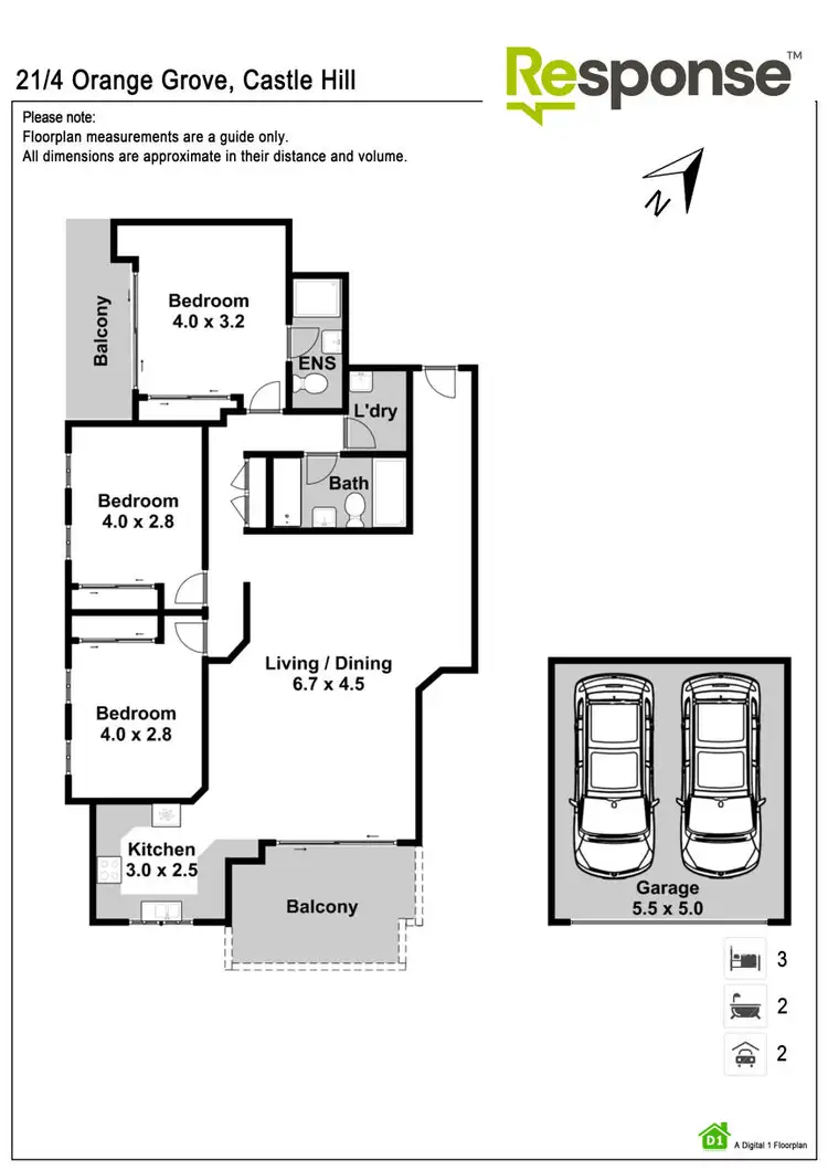 Floorplan of Homely unit listing, 21/4-10 Orange Grove, Castle Hill NSW 2154