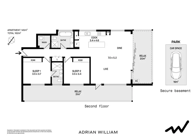 Floorplan of Homely apartment listing, 1/37 Riverside Crescent, Marrickville NSW 2204