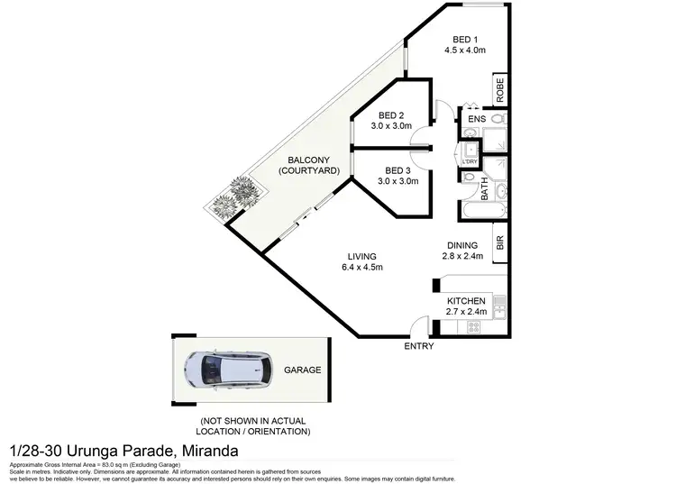 Floorplan of Homely apartment listing, 1/28-30 Urunga Parade, Miranda NSW 2228