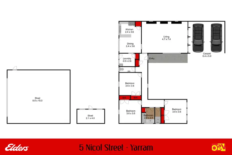 Floorplan of Homely house listing, 5 Nicol Street, Yarram VIC 3971