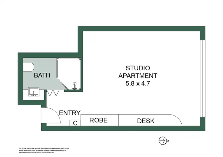 Floorplan of Homely studio listing, 2501/923 David Low Way, Marcoola QLD 4564
