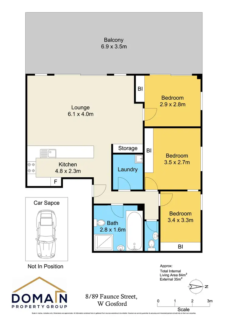 Floorplan of Homely apartment listing, 8/89 Faunce Street, West Gosford NSW 2250