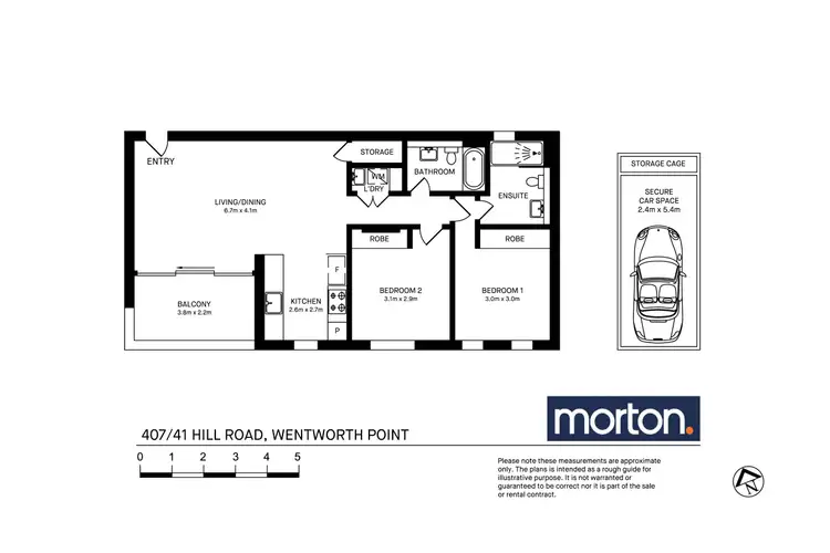 Floorplan of Homely apartment listing, 407/41-45 Hill Road, Wentworth Point NSW 2127