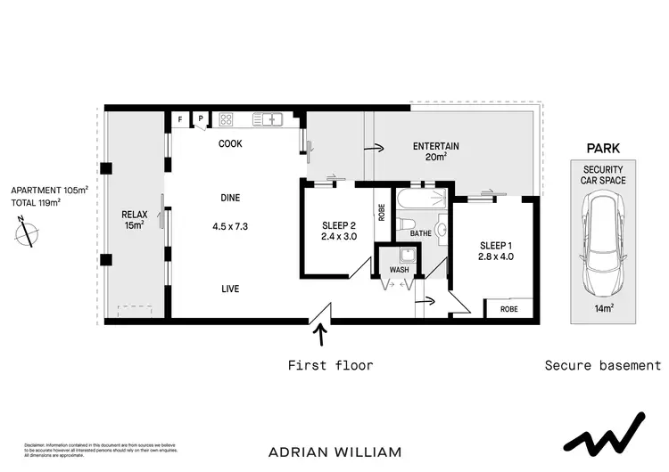 Floorplan of Homely apartment listing, 10/33 Crown Street, St Peters NSW 2044