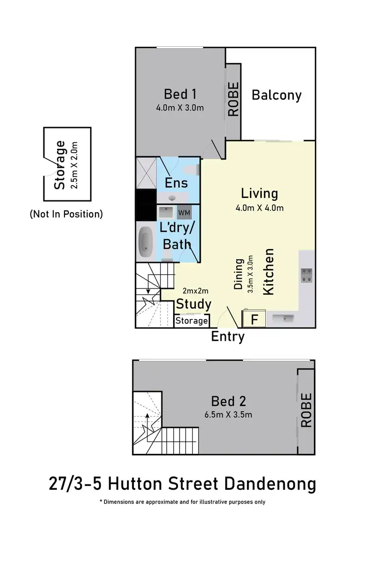Floorplan of Homely apartment listing, 27/3-5 Hutton Street, Dandenong VIC 3175
