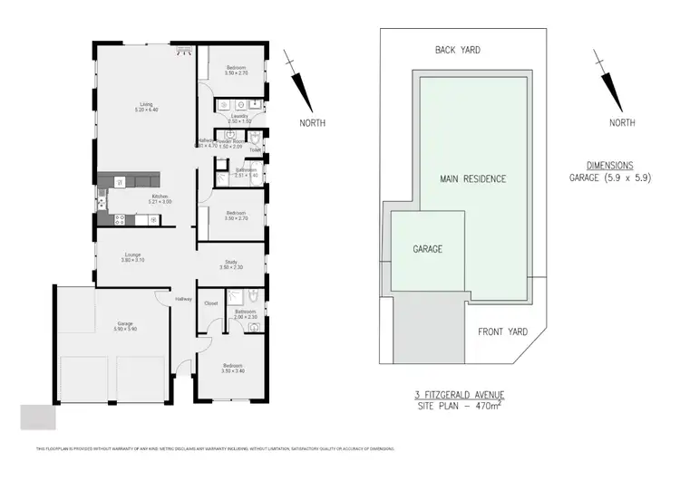 Floorplan of Homely house listing, 3 Fitzgerald Avenue, Whyalla Jenkins SA 5609