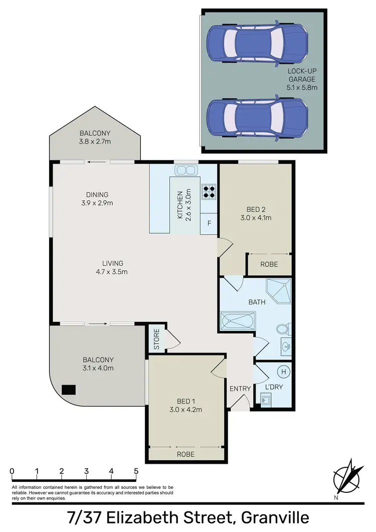 Floorplan of Homely unit listing, 7/37-41 Elizabeth Street, Granville NSW 2142