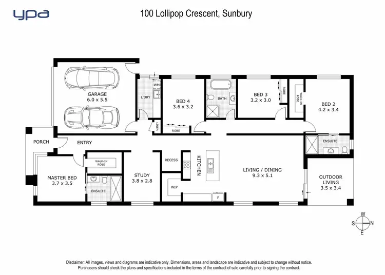 Floorplan of Homely house listing, 100 Lollipop Crescent, Sunbury VIC 3429