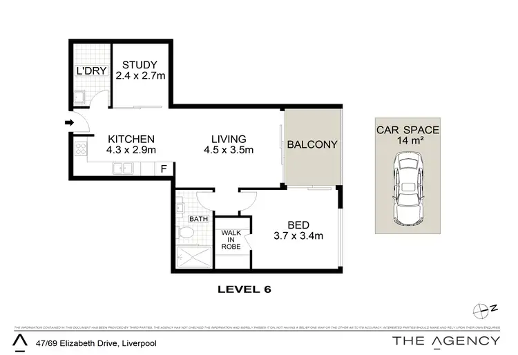 Floorplan of Homely apartment listing, 47/69-73 Elizabeth Drive, Liverpool NSW 2170