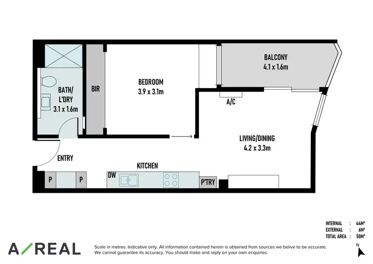 Floorplan of Homely apartment listing, 305/1 Lygon Street, Brunswick VIC 3056