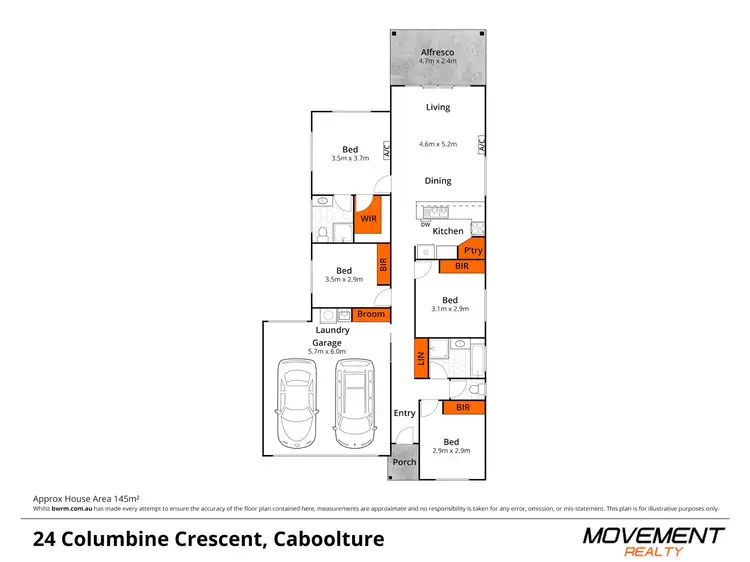 Floorplan of Homely house listing, 24 Columbine Crescent, Caboolture QLD 4510