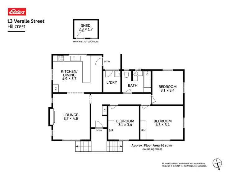 Floorplan of Homely house listing, 13 Verelle Street, Hillcrest TAS 7320
