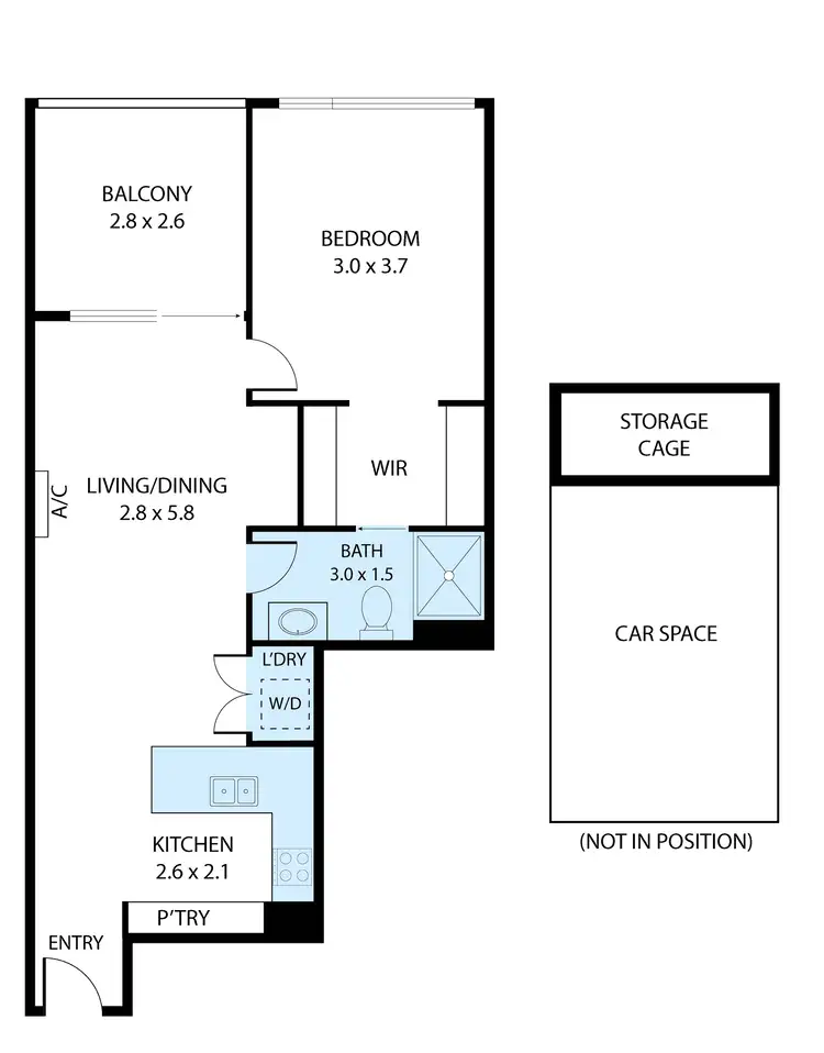 Floorplan of Homely apartment listing, 214/5 Beavers Road, Northcote VIC 3070