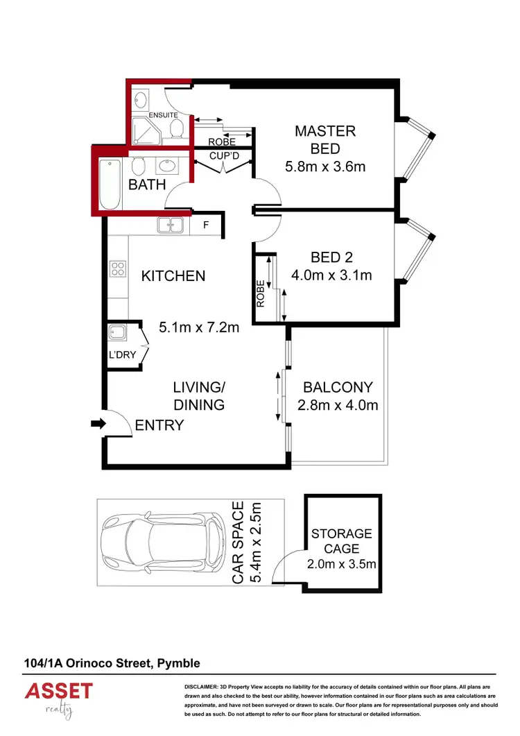 Floorplan of Homely apartment listing, Level 1/104/1A-1C Orinoco Street, Pymble NSW 2073
