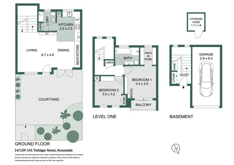 Floorplan of Homely townhouse listing, 14/139-141 Trafalgar Street, Annandale NSW 2038
