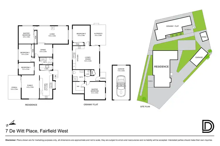 Floorplan of Homely house listing, 7 & 7a De Witt Place, Fairfield West NSW 2165