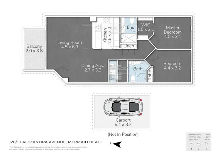 Floorplan of Homely unit listing, 128/10 Alexandra Avenue, Mermaid Beach QLD 4218