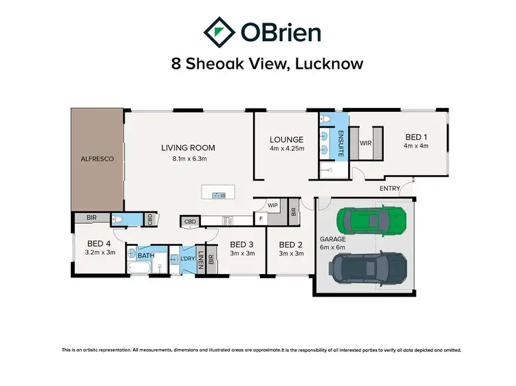 Floorplan of Homely house listing, 8 Sheoak View, Lucknow VIC 3875