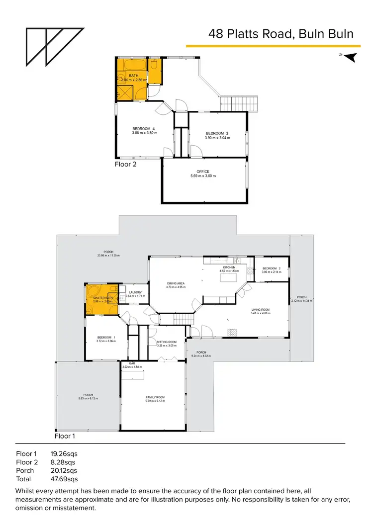 Floorplan of Homely house listing, 48 Platts Road, Buln Buln VIC 3821