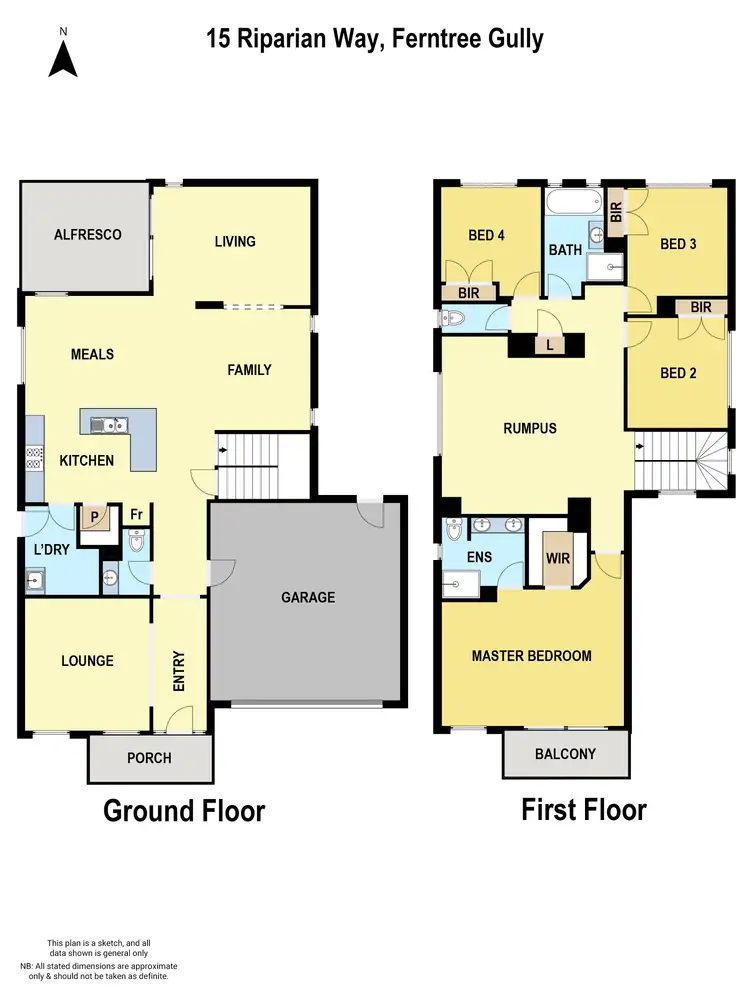 Floorplan of Homely house listing, 15 Riparian Way, Ferntree Gully VIC 3156