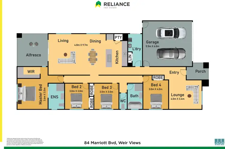 Floorplan of Homely house listing, 84 Marriott Boulevard, Weir Views VIC 3338