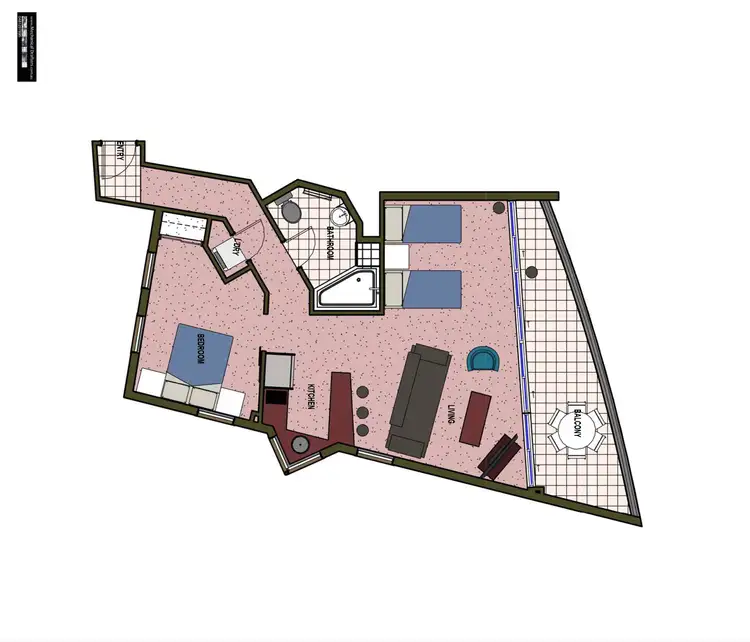 Floorplan of Homely apartment listing, 712/42 Surf Parade, Broadbeach QLD 4218