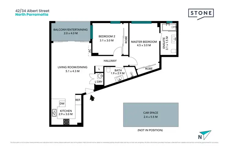 Floorplan of Homely apartment listing, 42/34 Albert Street, North Parramatta NSW 2151