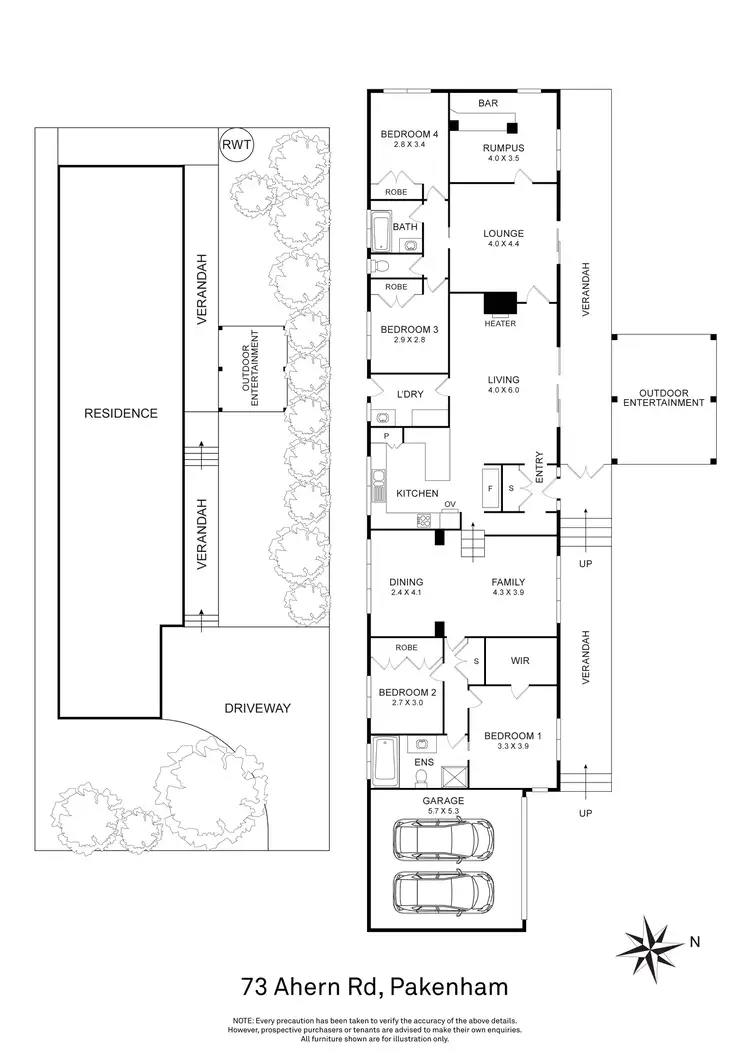 Floorplan of Homely house listing, 73 Ahern Road, Pakenham VIC 3810