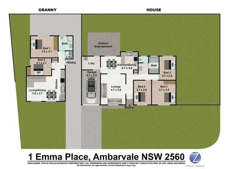 Floorplan of Homely house listing, 1 Emma Place, Ambarvale NSW 2560